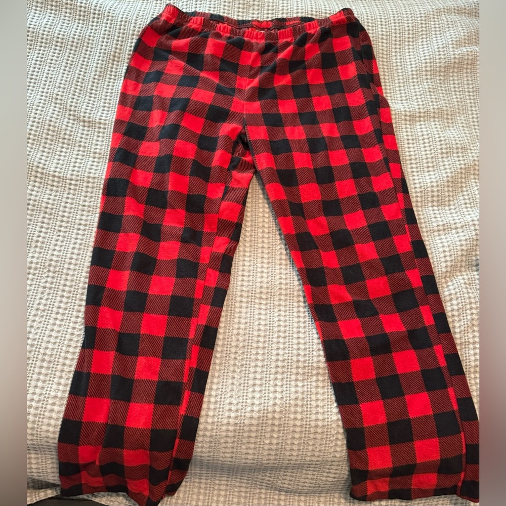 Christmas Plaid Fleece Pajamas Pants